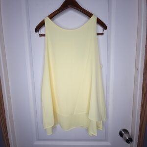 Alice Collection Women's Large Double Layer Tank Top Yellow
